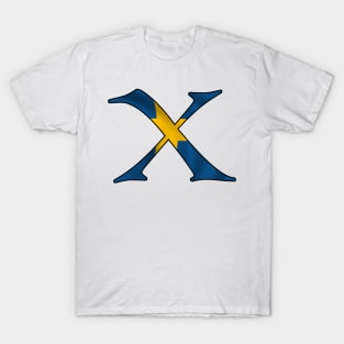 Sweden flag X T-Shirt